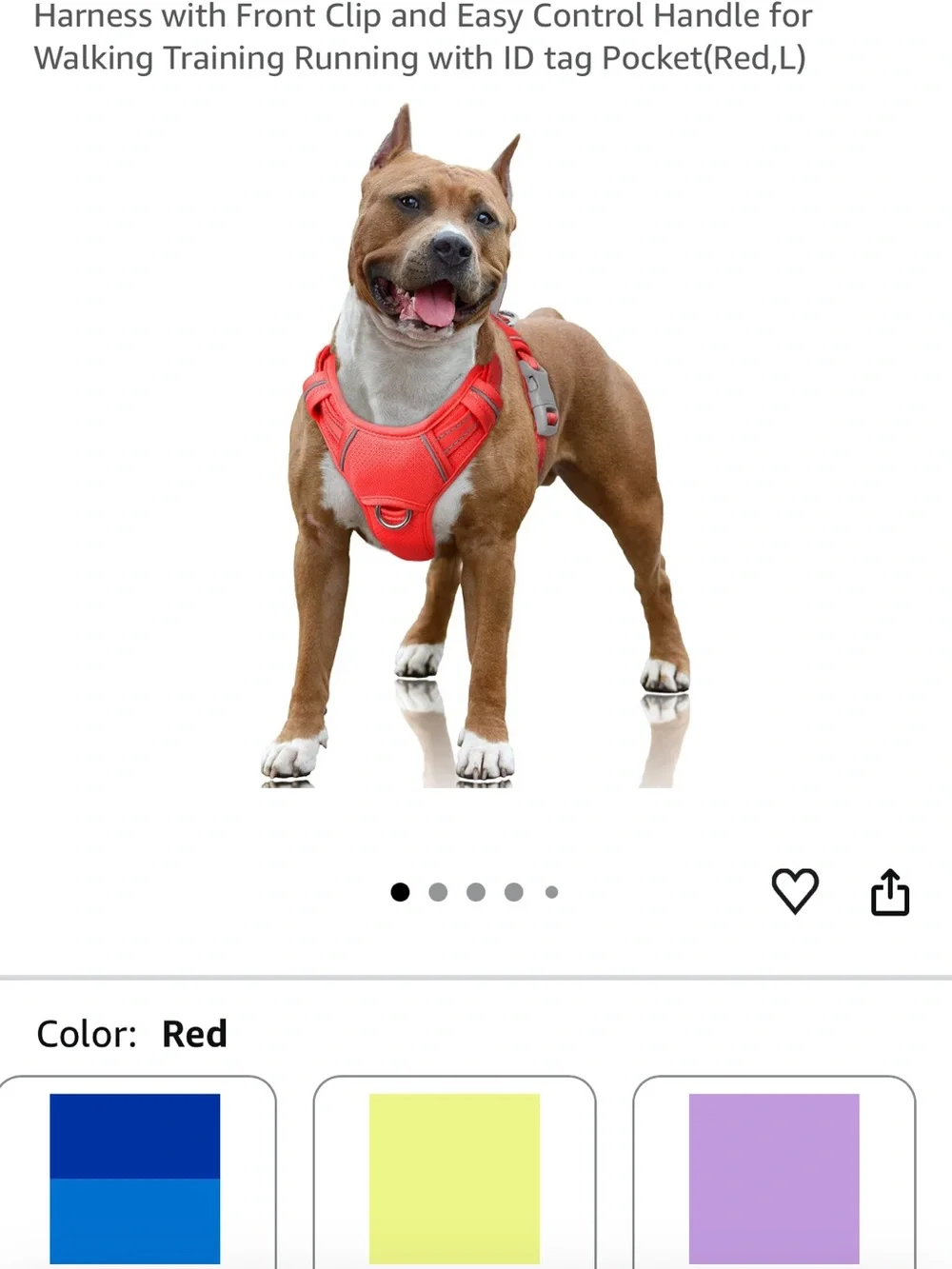 Barkbay Red & Black Padded Dog Harness - Medium
